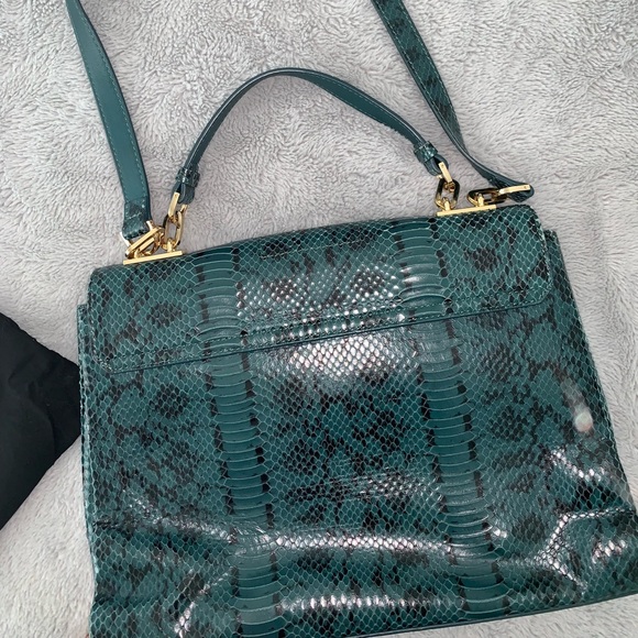 Versace bag - python dark green -authentic - Picture 6 of 11